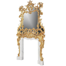 18th Century Rococo Giltwood Chimney & Mirror - Brights of Nettlebed