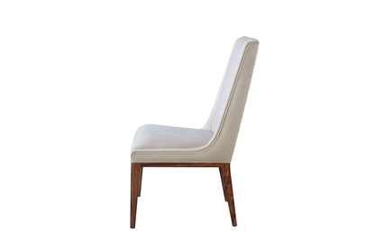 Straight Back Upholstered Chair In Mahogany