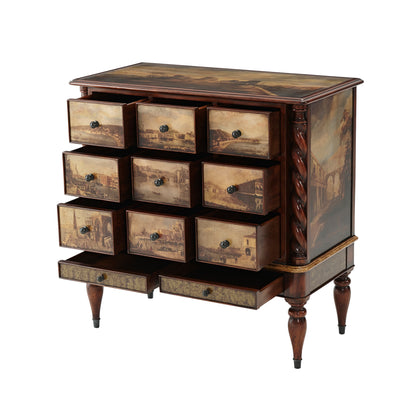 découpage Chinoiserie chest of drawers