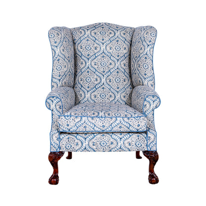 traditional upholstered wingchair