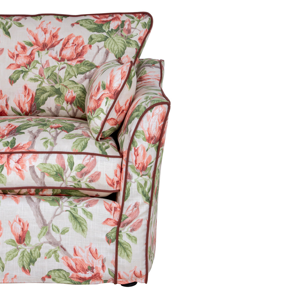 handmade sofas and chairs in floral fabric