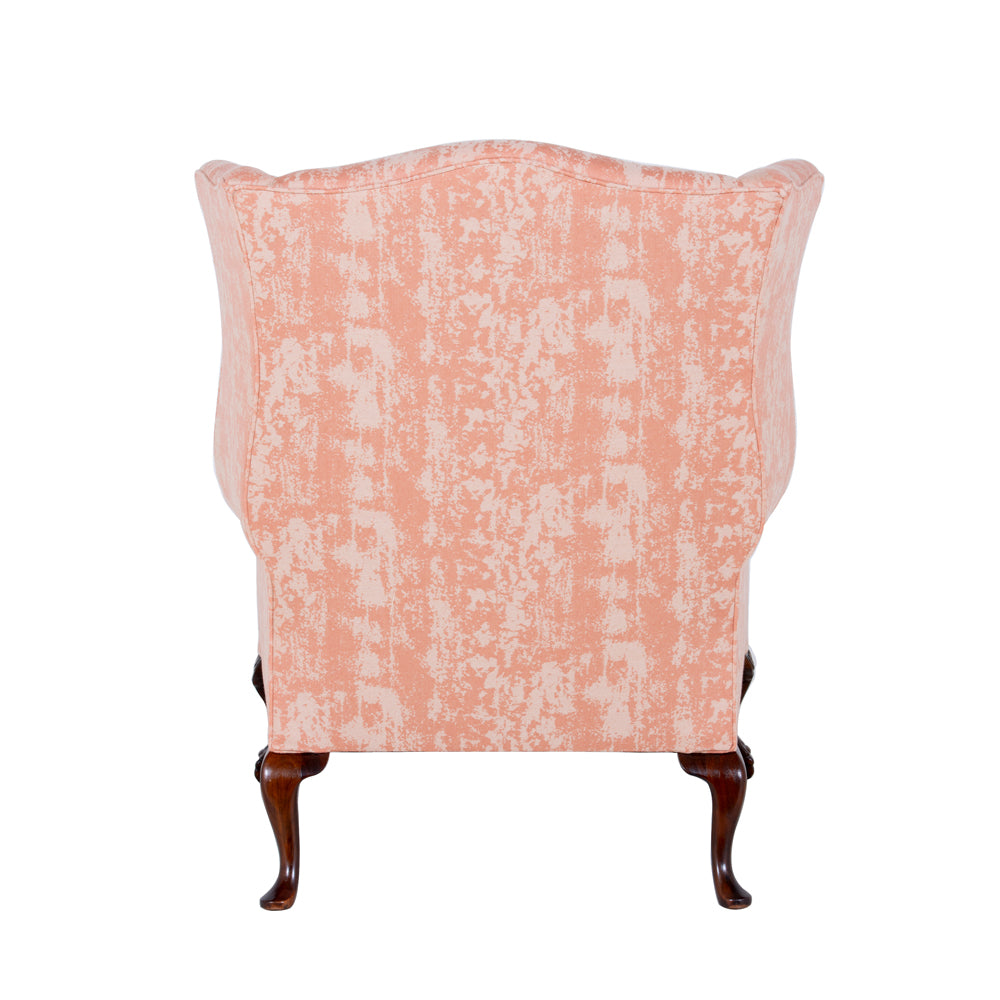 back of coleridge wingchair in blush 