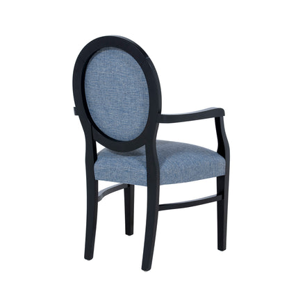 Set Of 6 Oval Back Dining Chairs