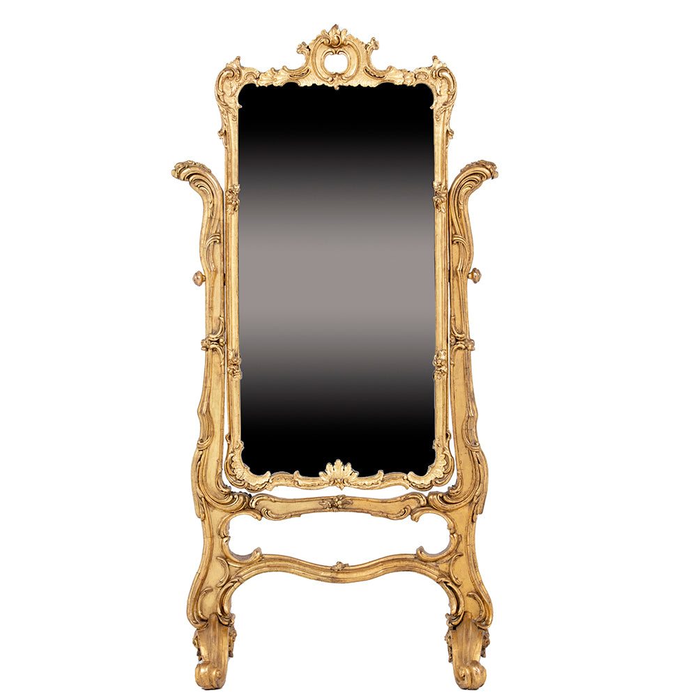 Antique Cheval Glass Mirror