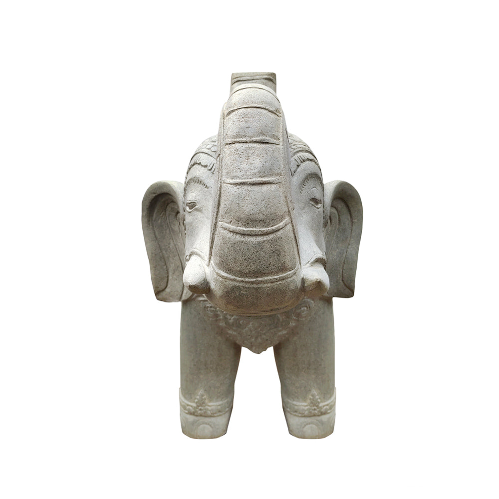 Thailand Elephant Hand Carved From River Stone