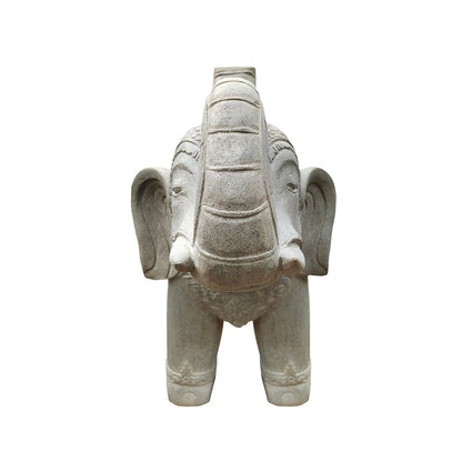 Thailand Elephant Hand Carved From River Stone