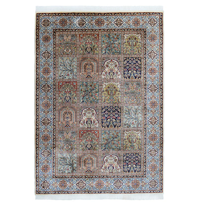 Hand Woven 1920s Style Silk Rug