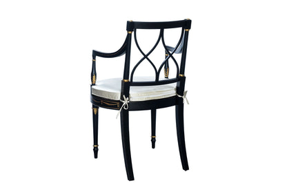 French Painted Carver Chair in Black