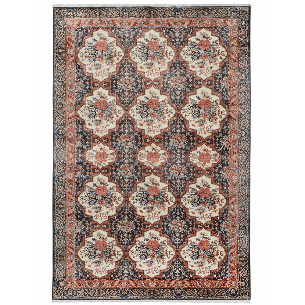 Indian Silk Rug Handmade