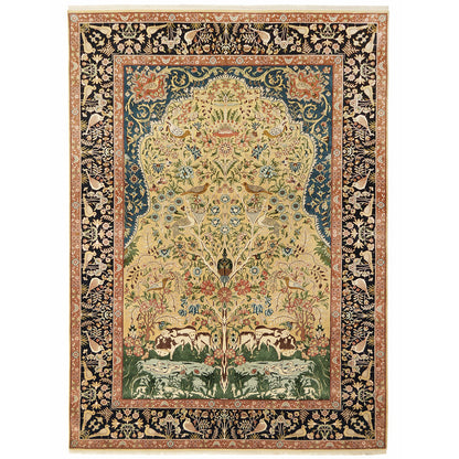 Kerman-Laver Tree of Life Design Silk Rug