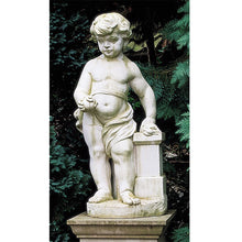 Cast Stone Fire Statue on Pedestal