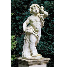 Cast Stone Air Statue on Pedestal