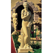 Cast stone statue on pedestal - Summer