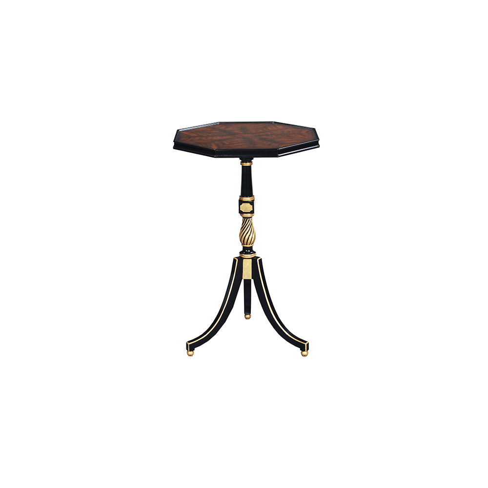 Ebonised Octagonal Wine Table