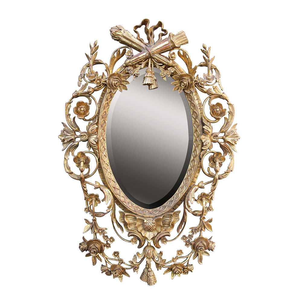 Louis XVI style water gilded mirror