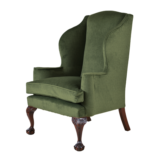 The Pinnock Wingchair in Olive