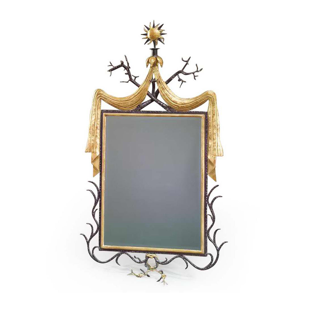 Wrought Iron & Gilt Wall Mirror