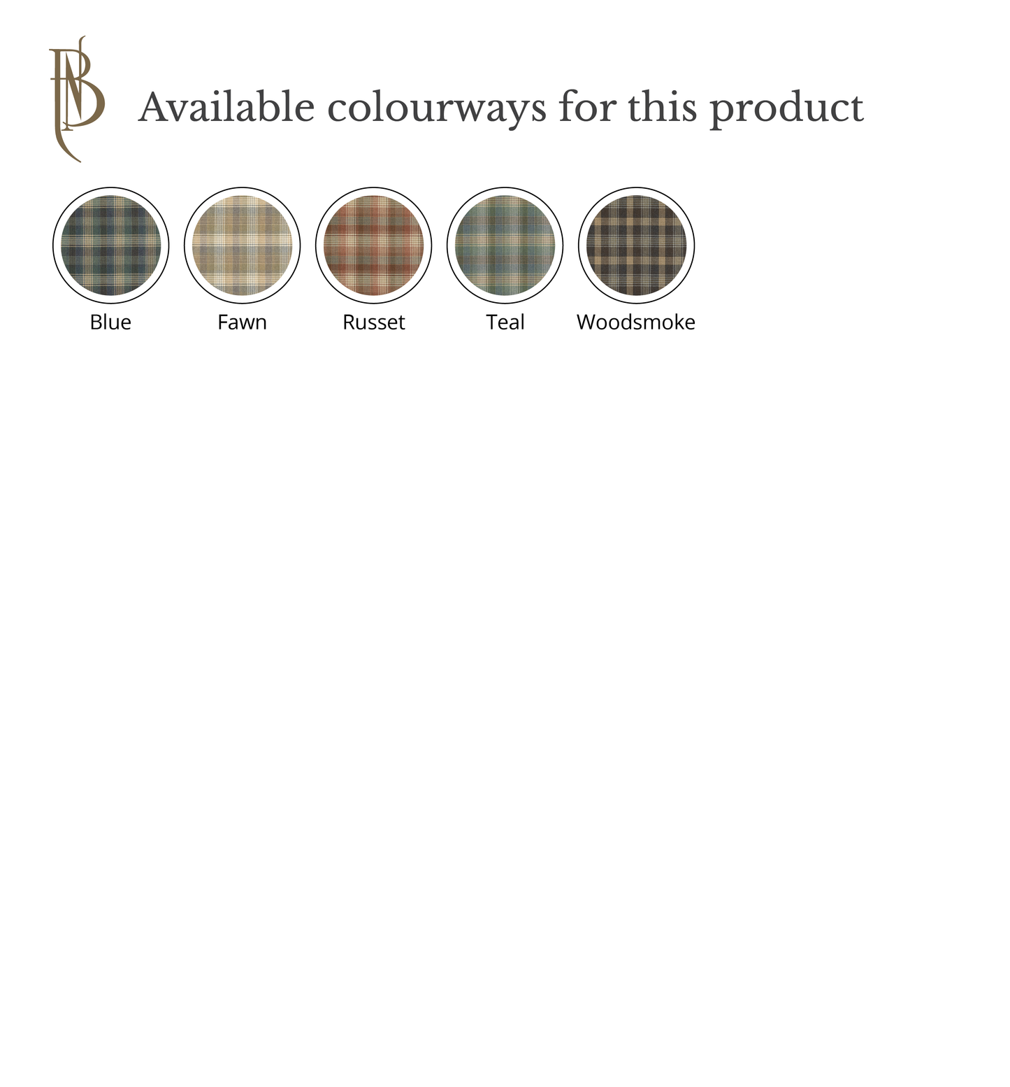 colour swatches of a gp and j baker mulberry tartan fabric 