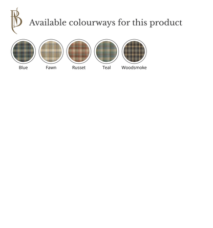 colour swatches of a gp and j baker mulberry tartan fabric 