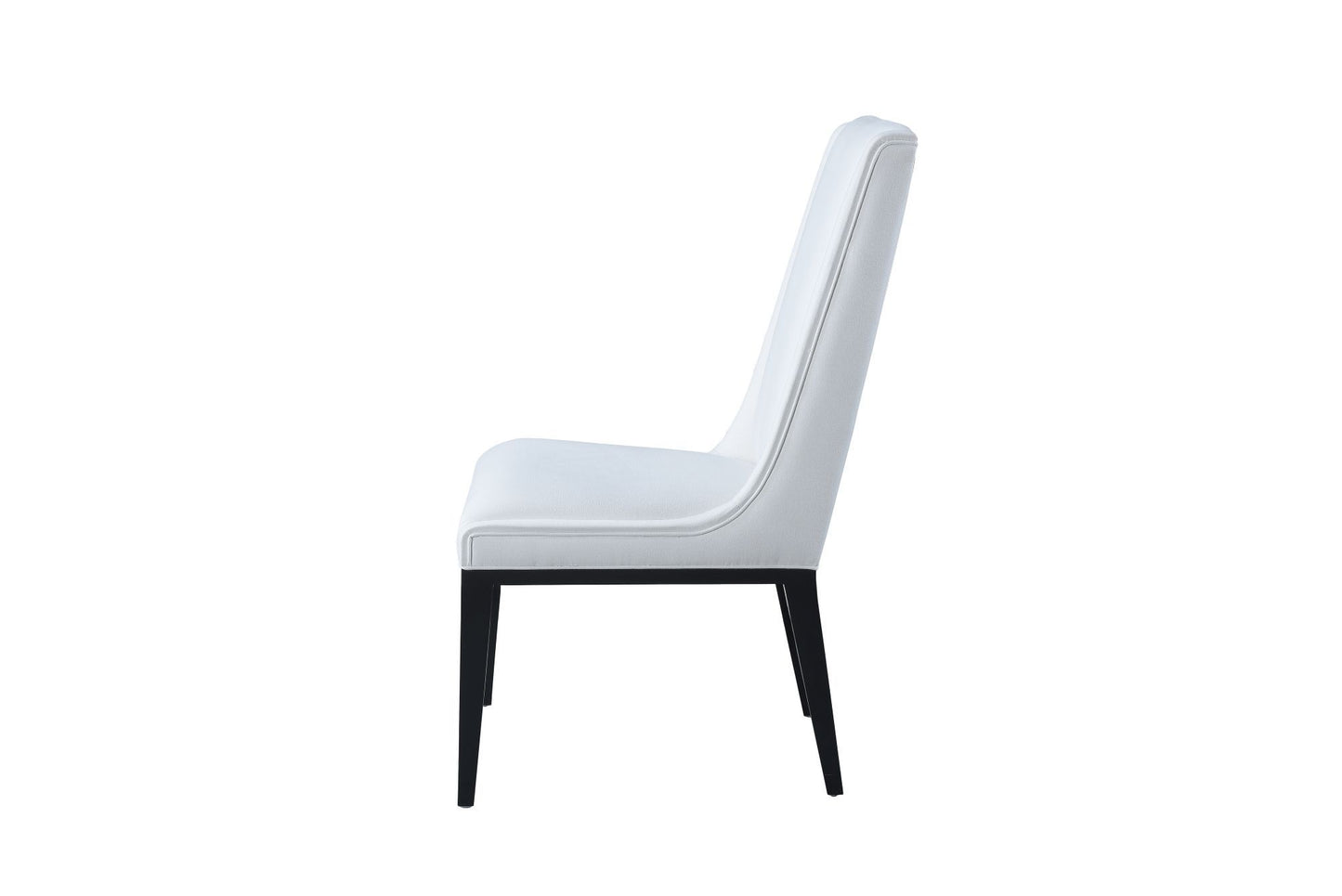 Straight Back Upholstered Chair In Ebony