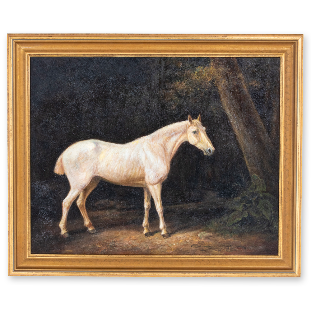 'Horse in the Shade of a Wood' in the style of George Stubbs