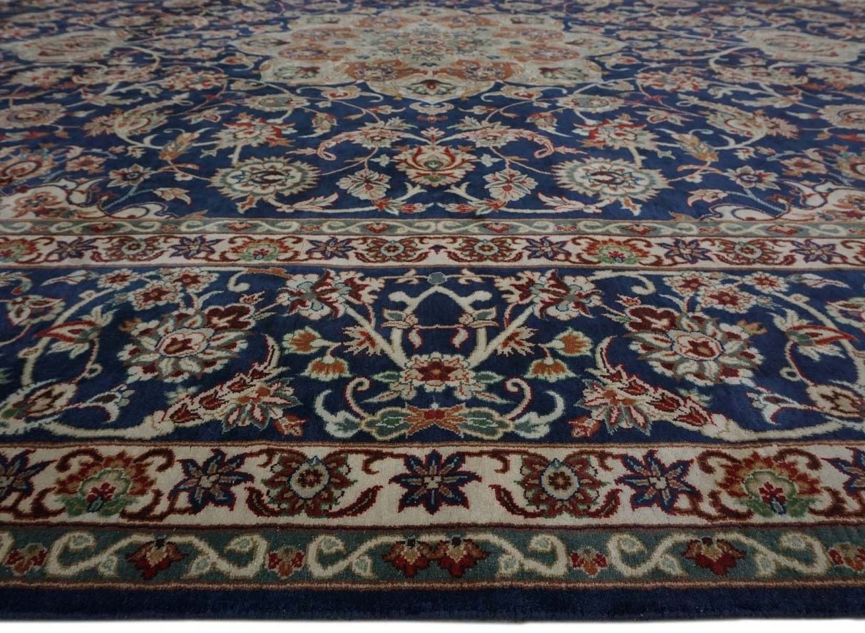 A Fine Kashan design silk pile carpet - Brights of NettlebedHand Woven Silk Rug - brights of nettlebed fine kashan design carpet