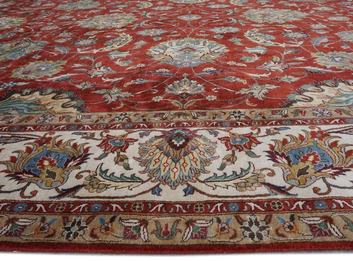 A Fine Tabriz design silk pile carpet - Brights of Nettlebed