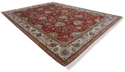 A Fine Tabriz design silk pile carpet - Brights of Nettlebed