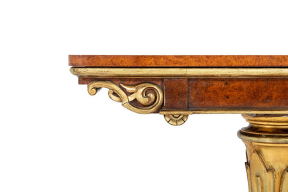 A George Iv Amboyna And Giltwood Card Table attributed To Morel And Seddon, C.1830 - Brights of Nettlebed