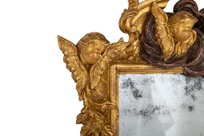 A Pair of Baroque Giltwood and Gesso Wall Mirrors - Brights of Nettlebed