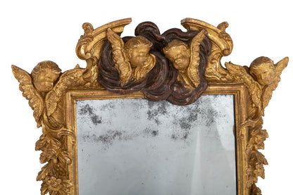 A Pair of Baroque Giltwood and Gesso Wall Mirrors - Brights of Nettlebed