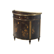 Chocolate Chinoiserie Side Cabinet