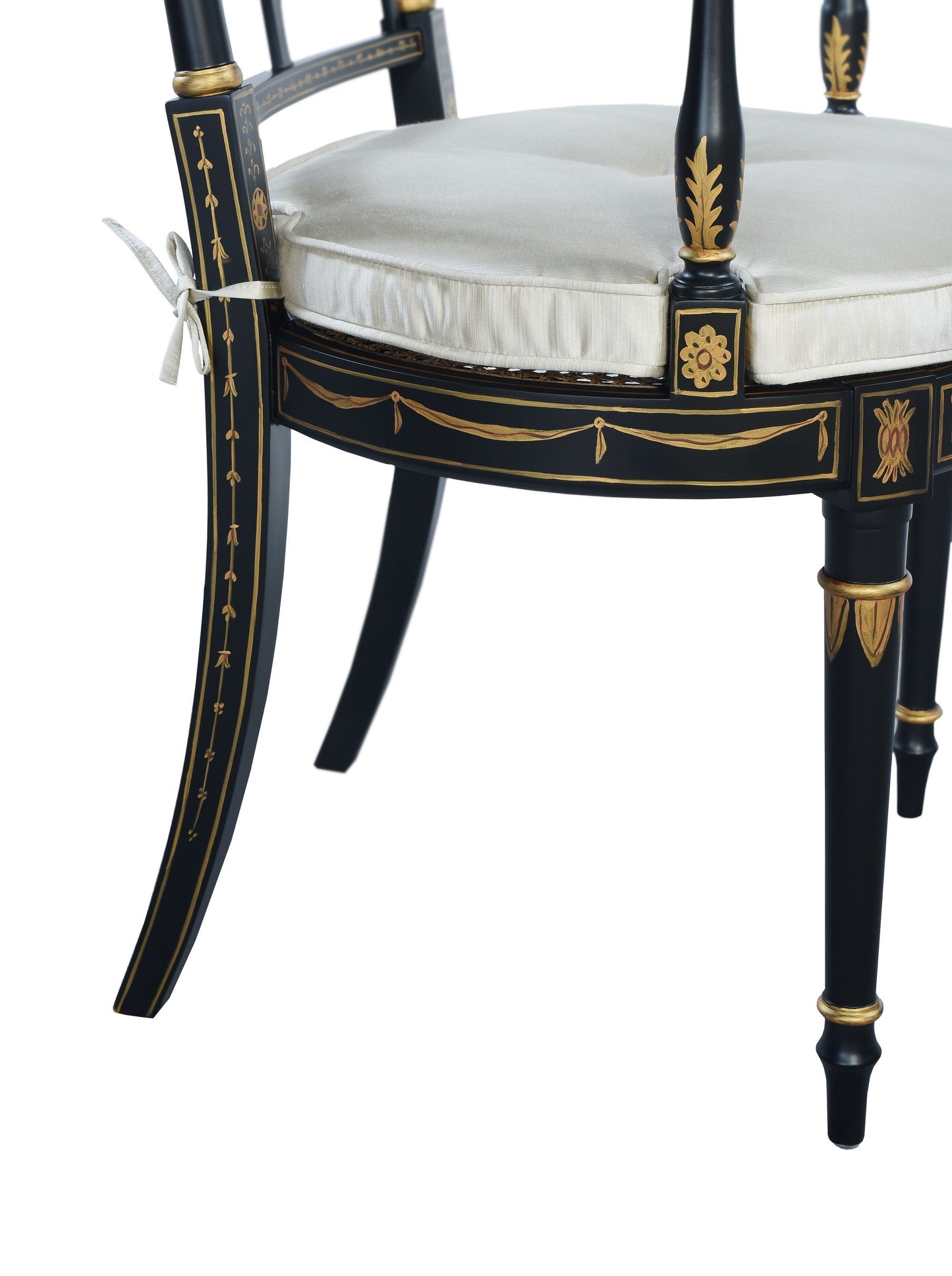 French Painted Carver Chair in Black