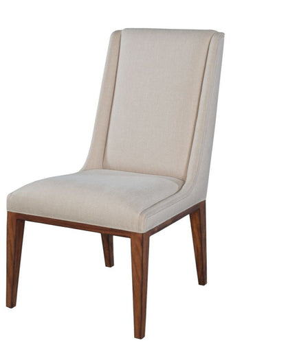 Straight Back Upholstered Chair In Mahogany