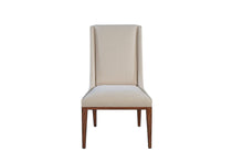 Straight Back Upholstered Chair In Mahogany