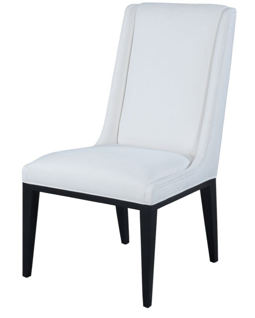 Straight Back Upholstered Chair In Ebony