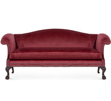 Red Traditional English Sofa