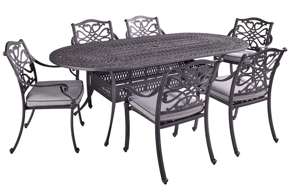 Capri 6 Seat Oval Dining Set