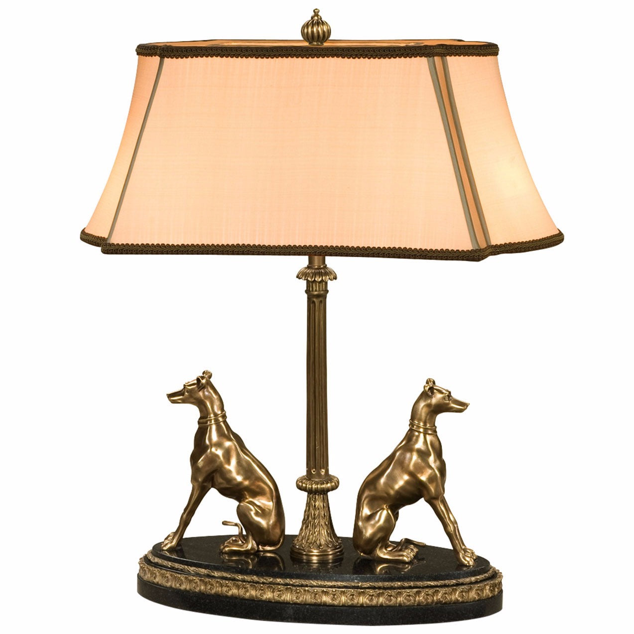 Brass Dogs Table Lamp