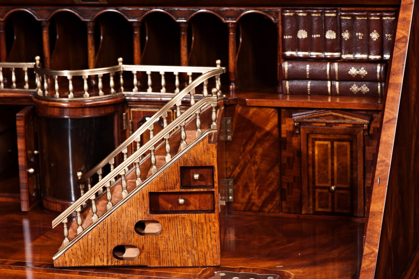 Late Georgian Style Mahogany Bureau Desk