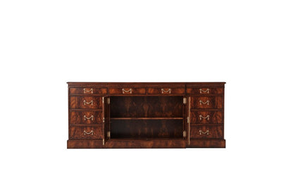 Late Georgian Inspired Mahogany Breakfront Sideboard