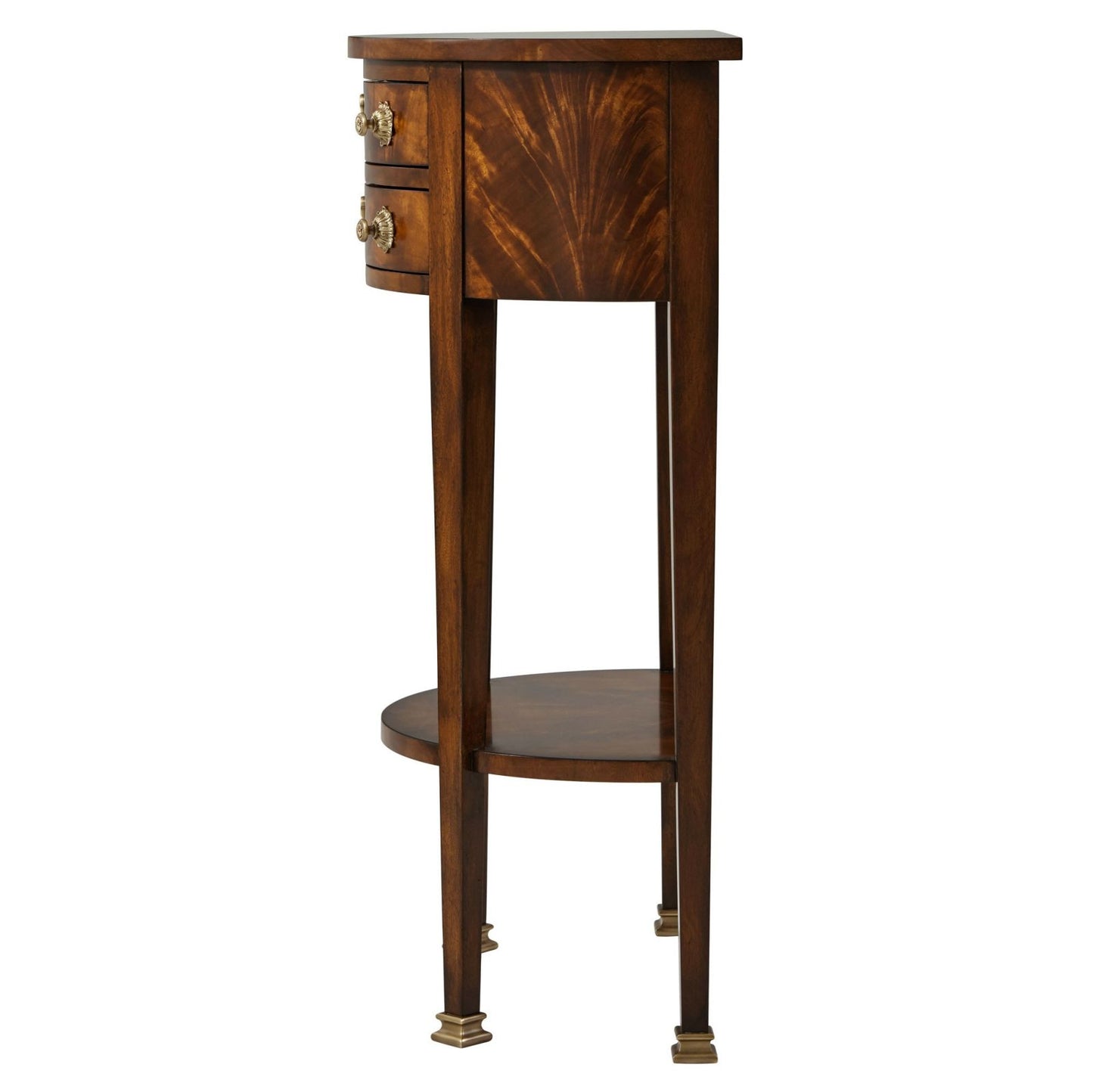 Mahogany Demilune Console Table