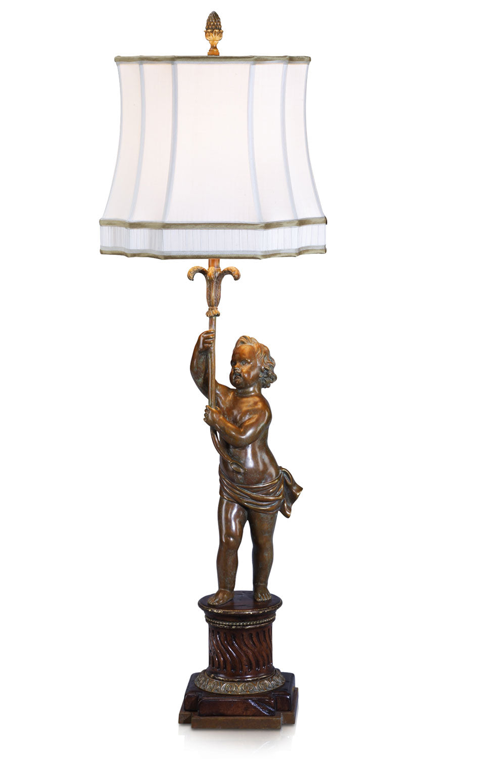 Antiqued Brass Table Lamp