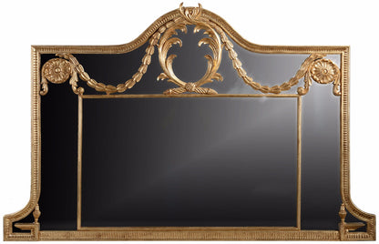 Elegant Giltwood Overmantel Mirror