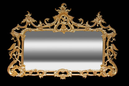 Water Gilded Chippendale style Overmantel Mirror