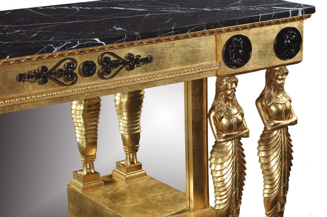 Ornate Empire Giltwood Console Table 