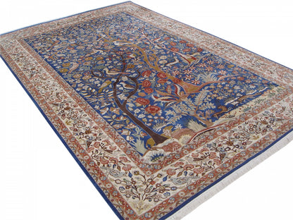 Tehran Garden of Paradise Design Silk Rug