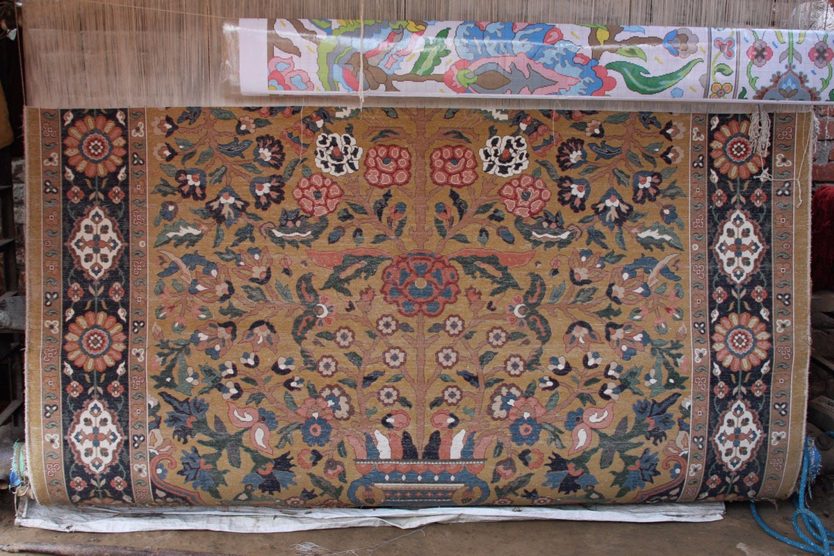 Bakhtiari Nomad Design Silk Rug