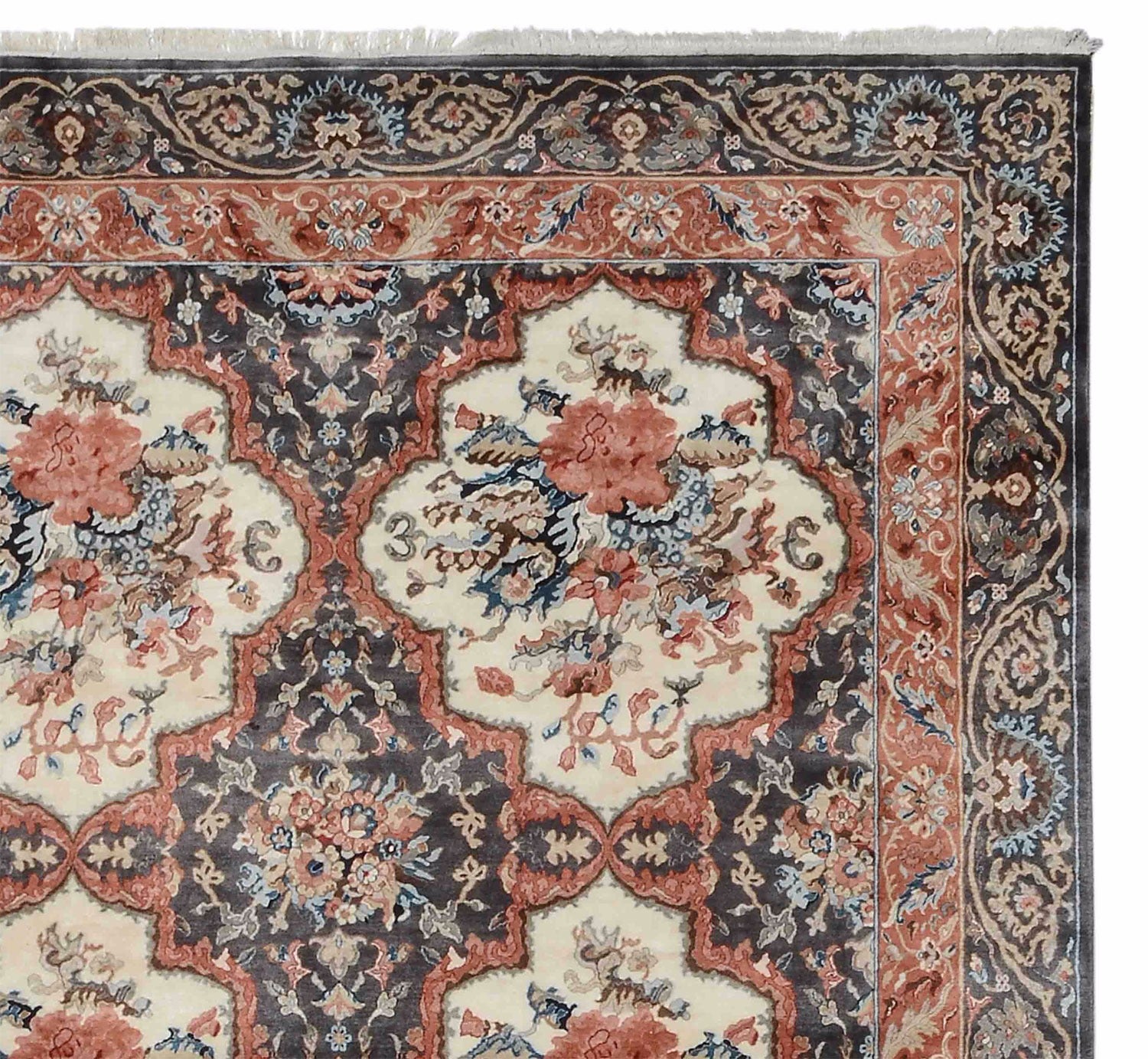 Indian Silk Rug Handmade