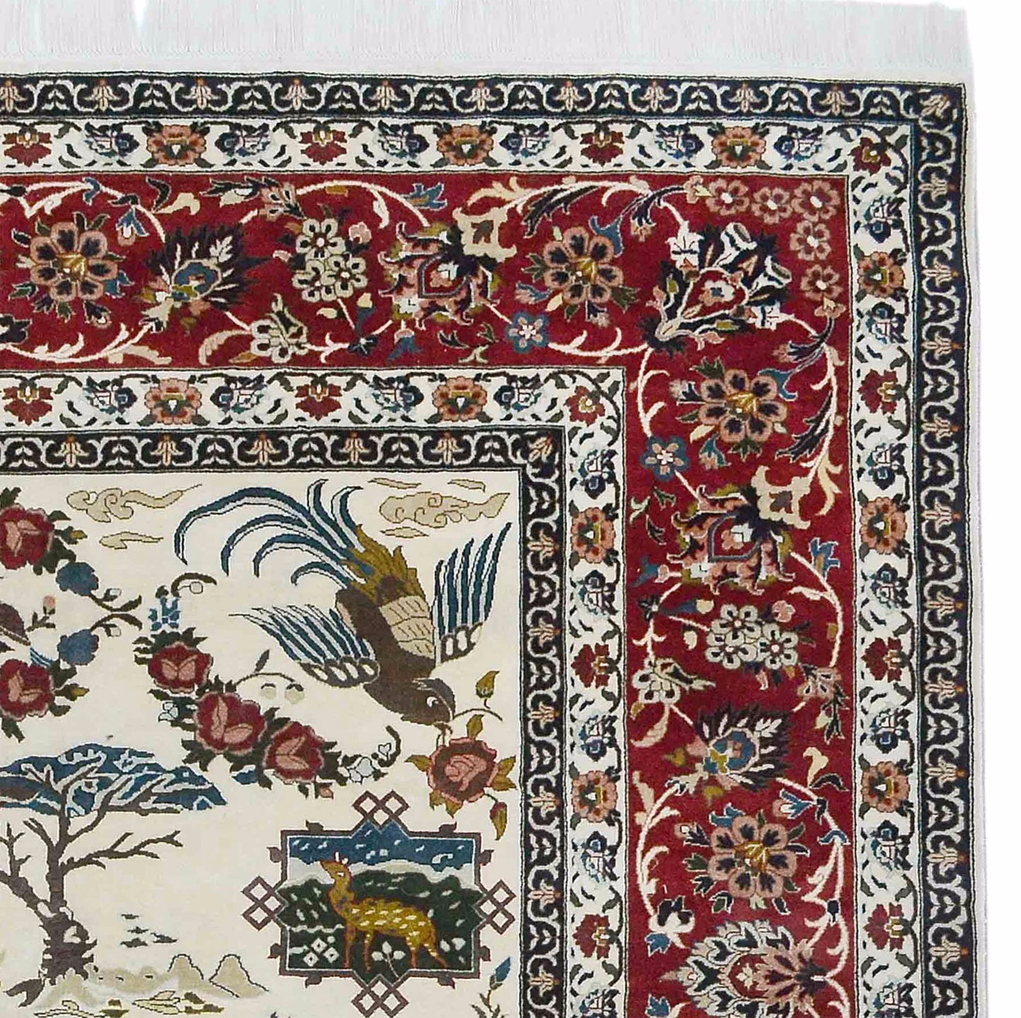 Isfahan Paradise Design Silk Rug